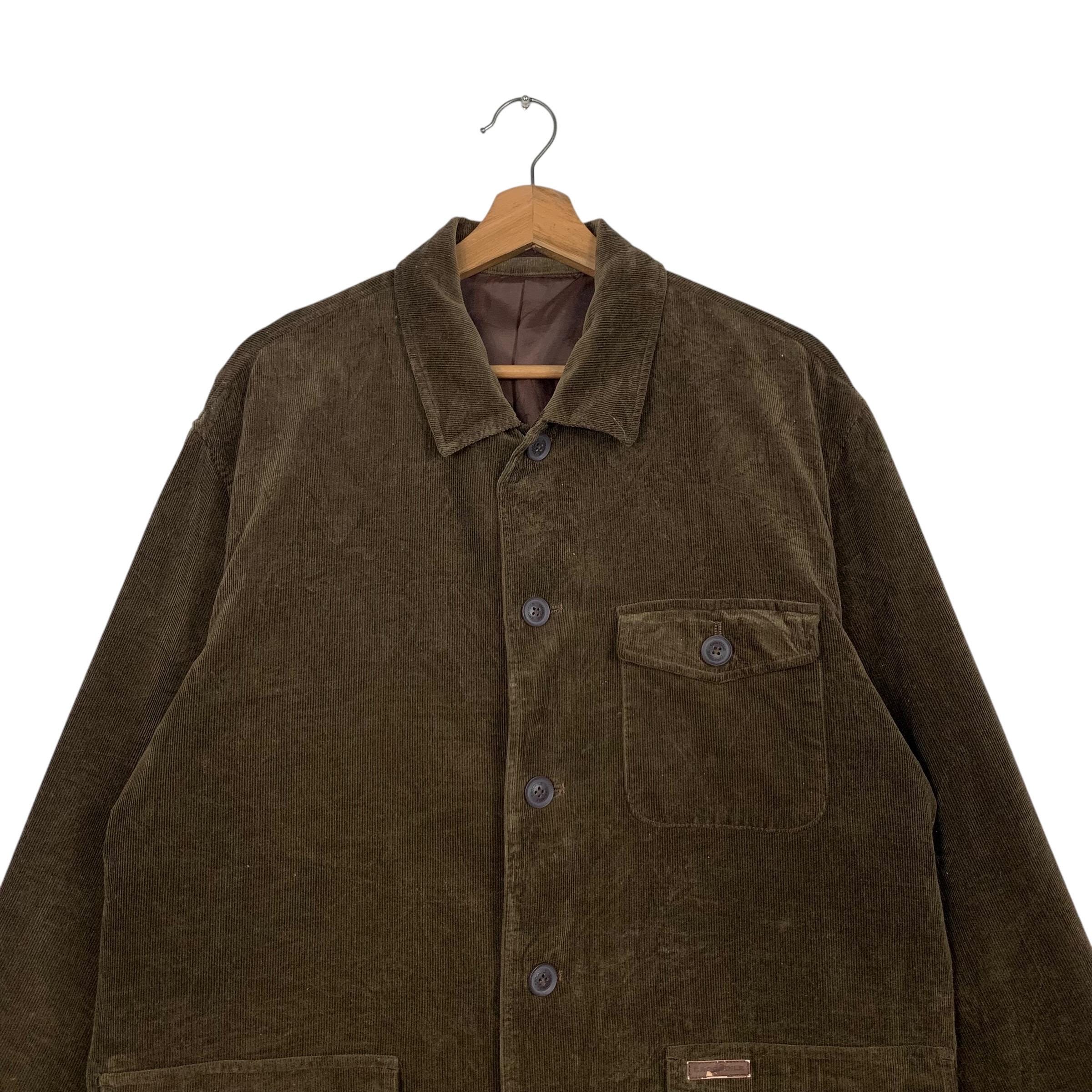 Vintage 90's CROCODILE Three Pocket Casual Corduroy Jacket Size L