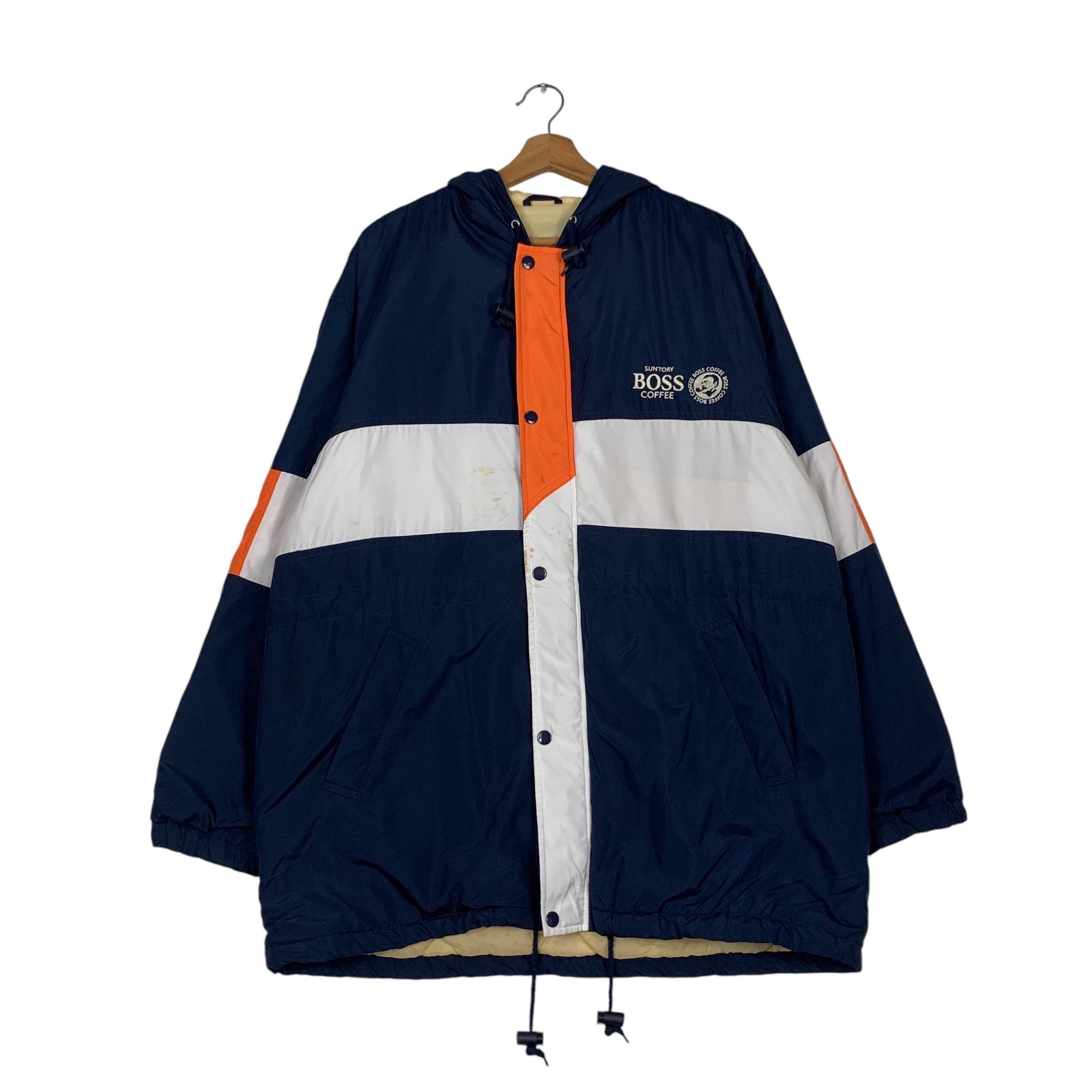Vintage SUNTORY COFFEE BOSS Embroidery Logo Hooded Jacket