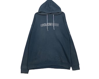 USA製 90’s OLD VOLCOM パーカー ネイビー Vintage Volcom Hoodies Navy Blue Colour Large Size - Etsy