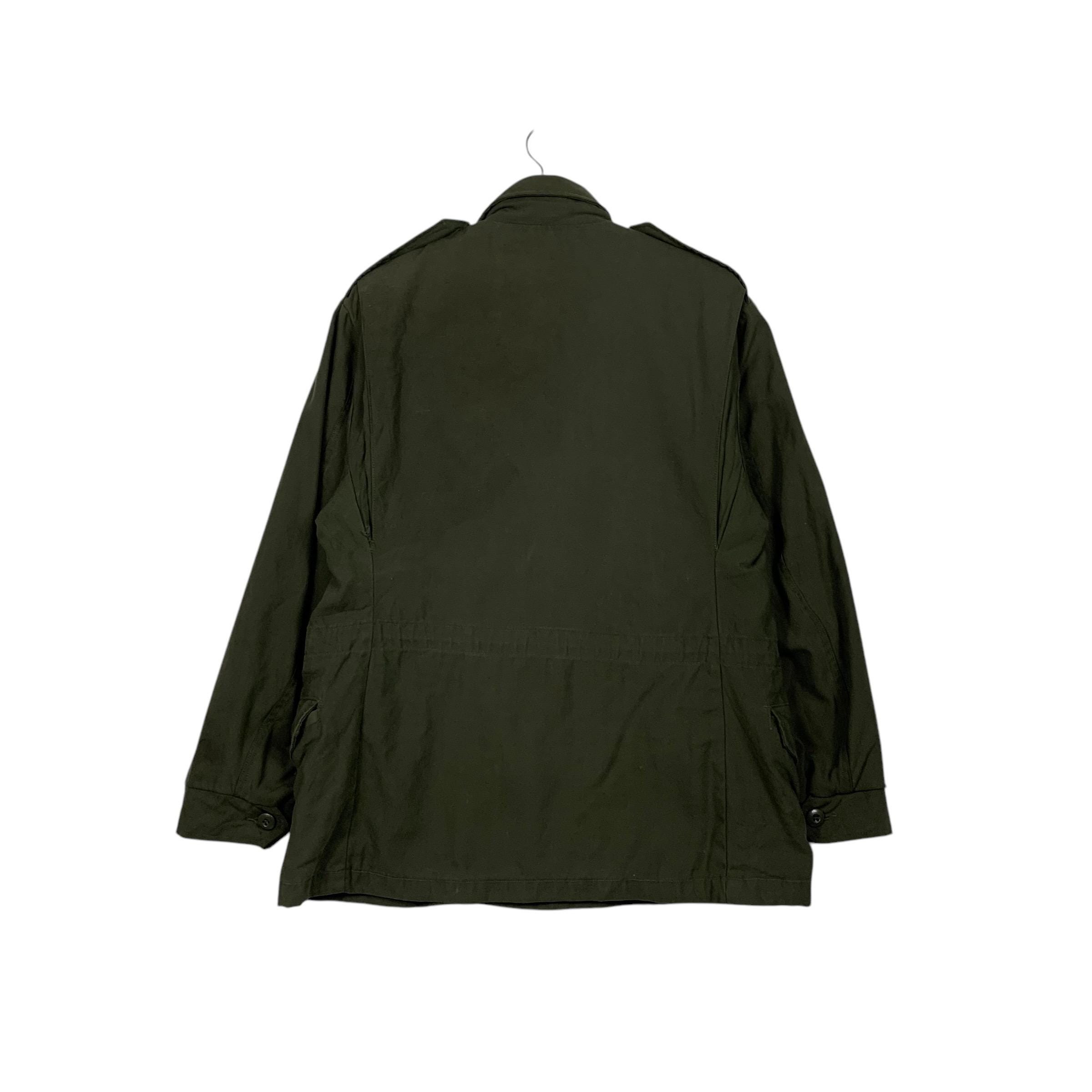 Vintage Olive Green Army Military Field Jacket Size L #2304-C102