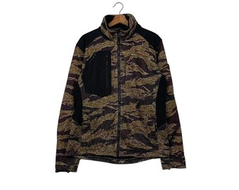 FIELD CORE Cordura Fabric Brown Camo Hooded Jacket Men's Size L Japanese Brand Hunting Jacket Casual Outfits #1670-C74