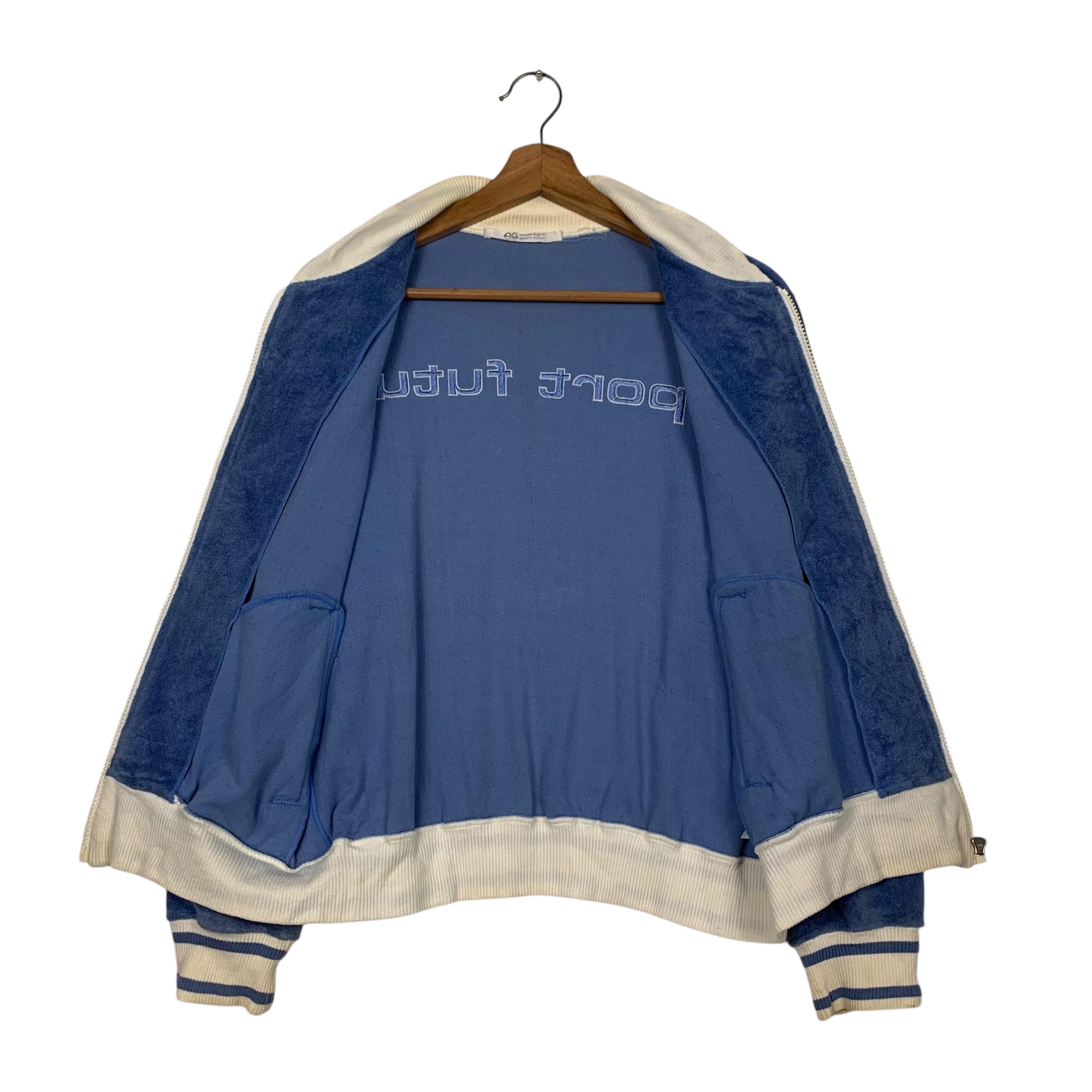 courreges ベロア トレーナー HYPER BOLE 70sビンテージ Vintage 90's COURREGES SPORT FUTUR Big Logo Sweater Jacket Women's