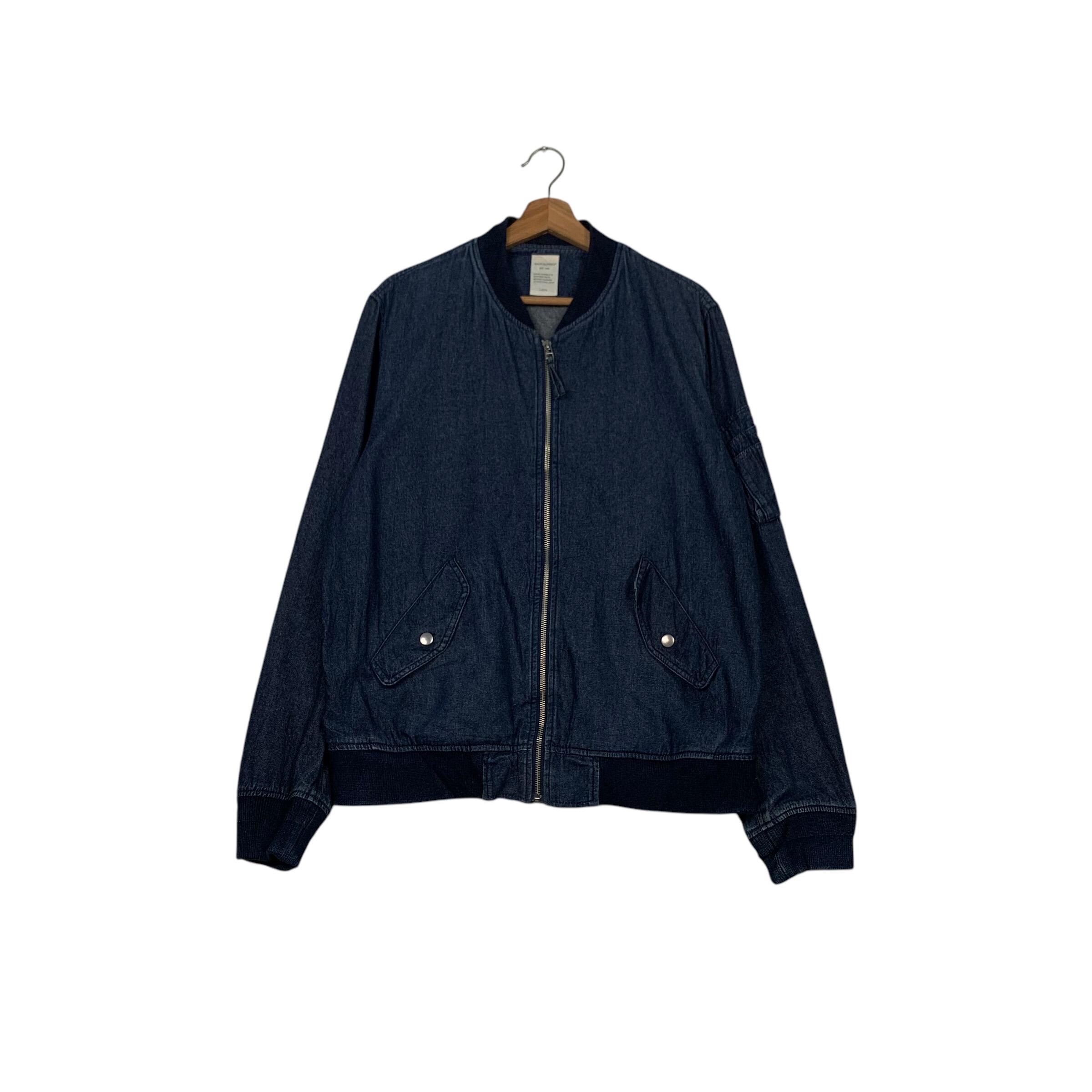 Japanese Brand BACK NUMBER Denim Bomber Jacket Men's Size L