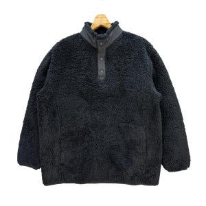 Japanese Brand X White Mountaineering Half Button Pullover Fleece Size XL Snap Button Fleece Sweater #A3-0055