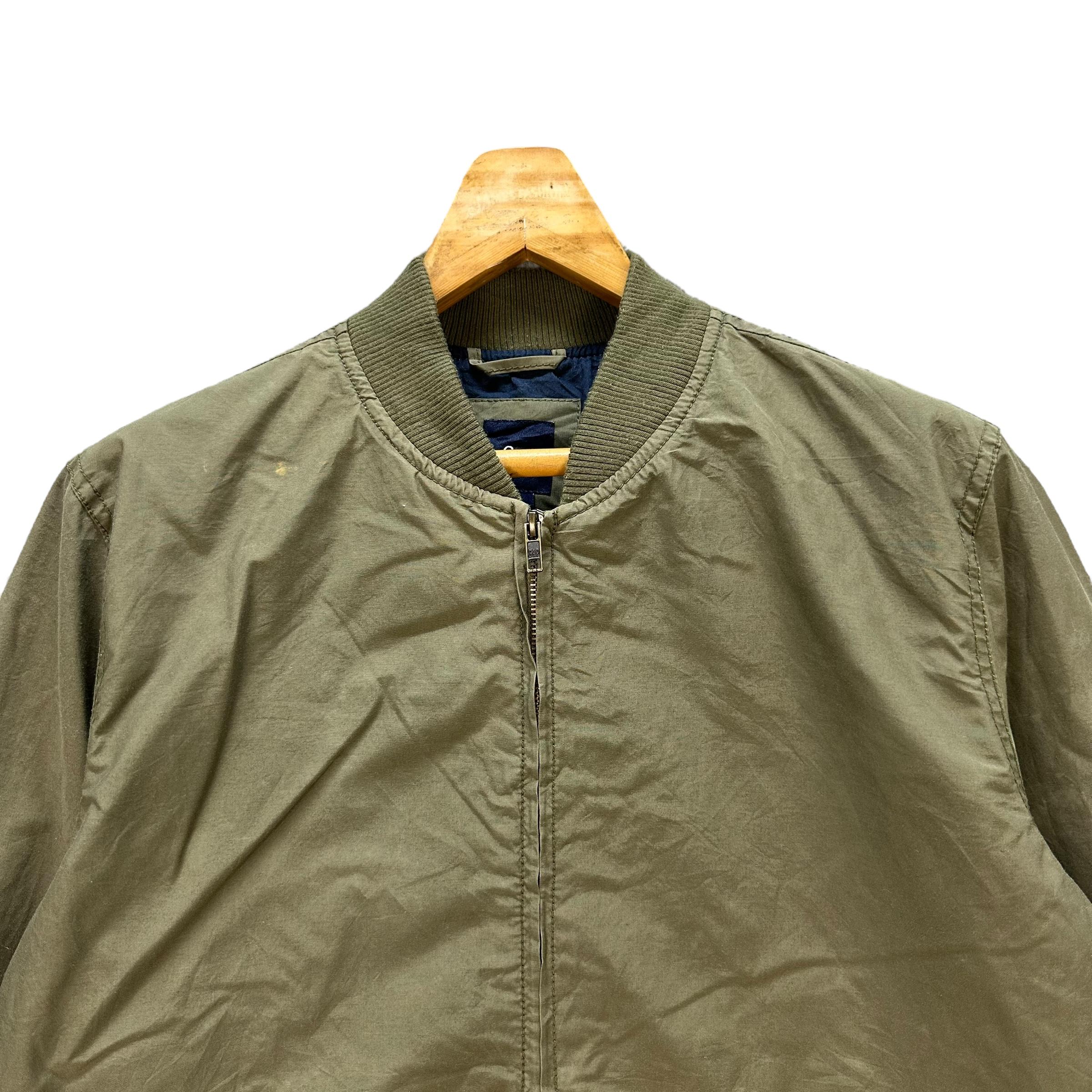 Vintage Gap Olive Green Bomber Jacket Size L Men's Green