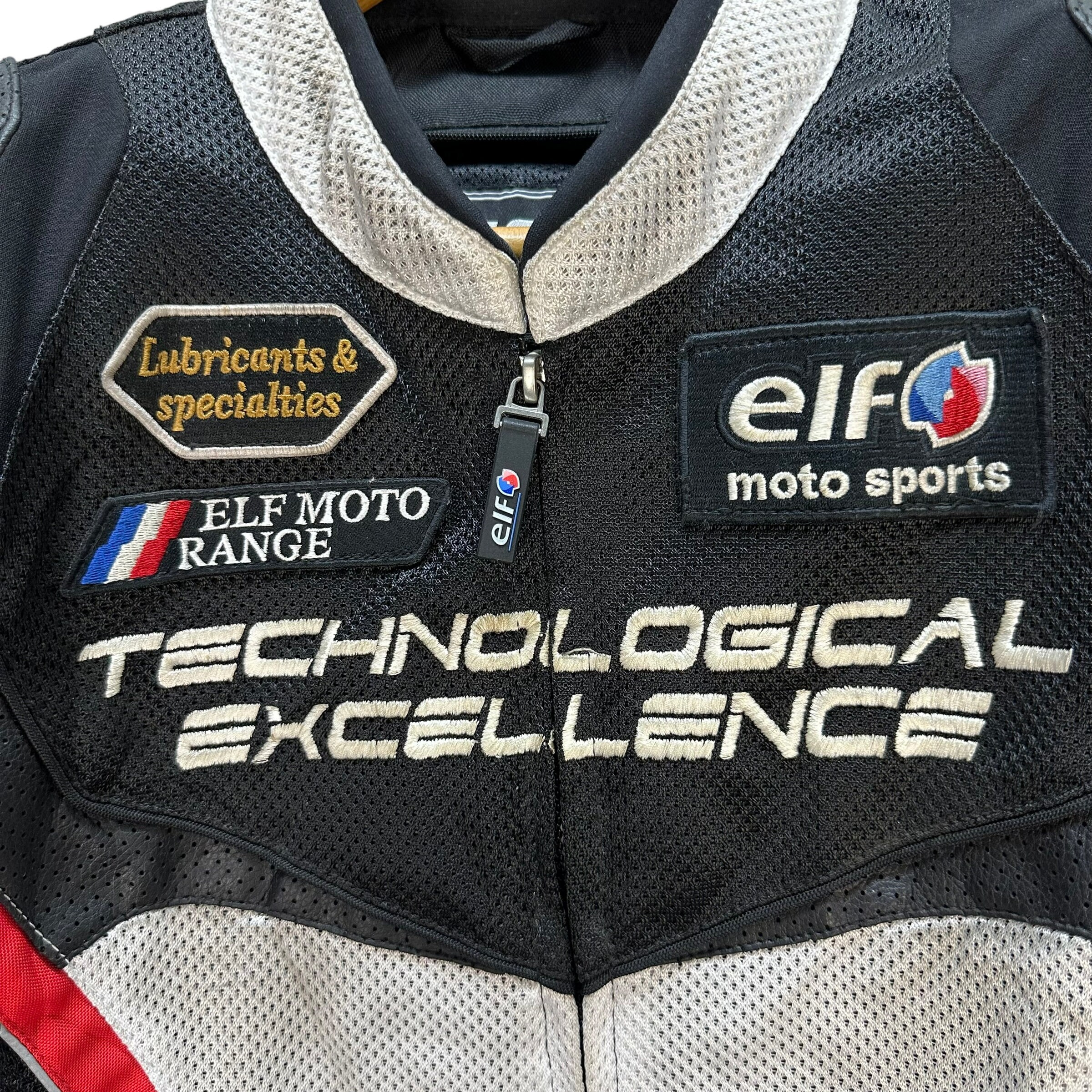 Vintage ELF Moto Sport Racing Biker Jacket Size L Rider Jacket