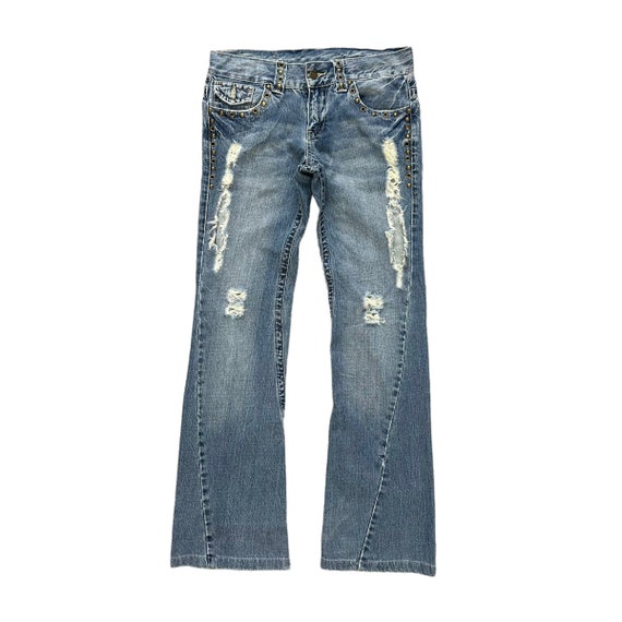 Vintage TORNADO MART JAPAN Distressed Denim Studded Twisted Vintage TORNADO MART JAPAN Distressed Denim Studded Twisted