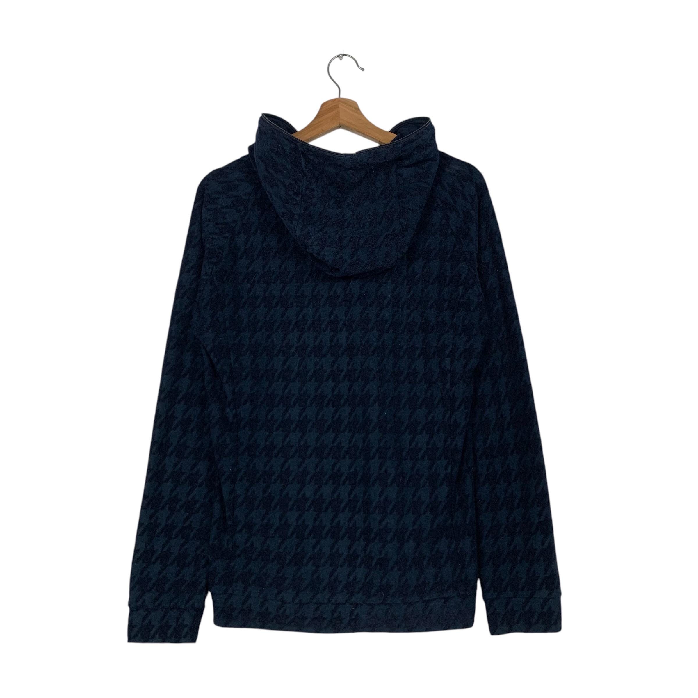 Vintage ZERO TORNADO MART Houndstooth Pattern Full Zip Hoodie