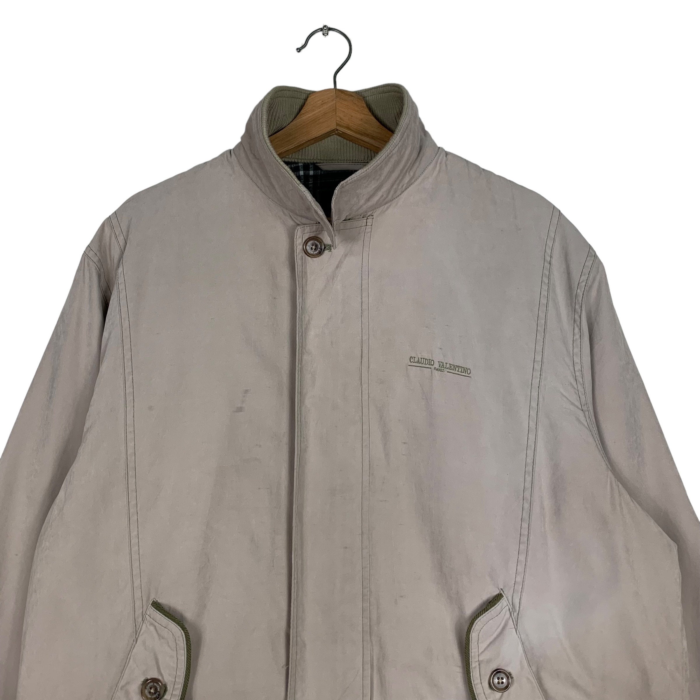 Buy Vintage CLAUDIO VALENTINO Casual Jacket Size LL Harrington 