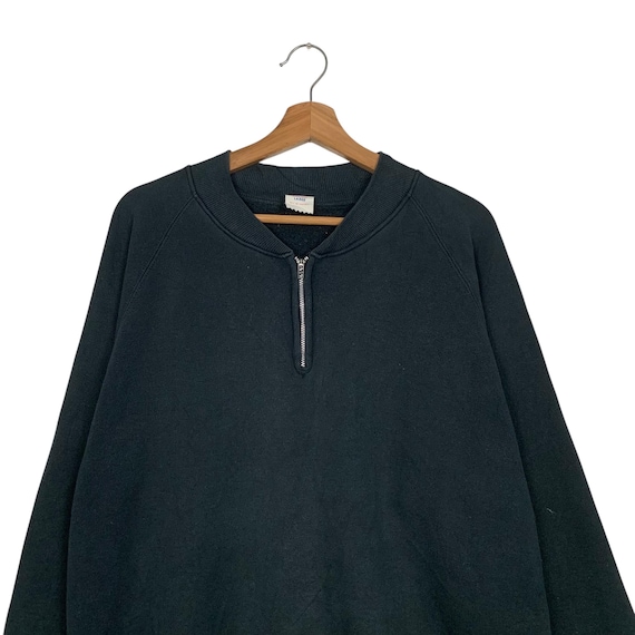 Vintage 90's CHESWICK Half Zip Plain Sweatshirt Size L Sugar Cane