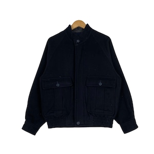 Giacca in lana nera vintage WOODHOUSE tipo A2 da uomo taglia L, casual, autunno, giacca #1153-C53