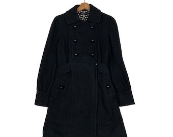 MARC JACOBS Double Breasted Wool Coat Overcoat Long Coat Luxury Designer Fashion Avant Garde #0223-C10