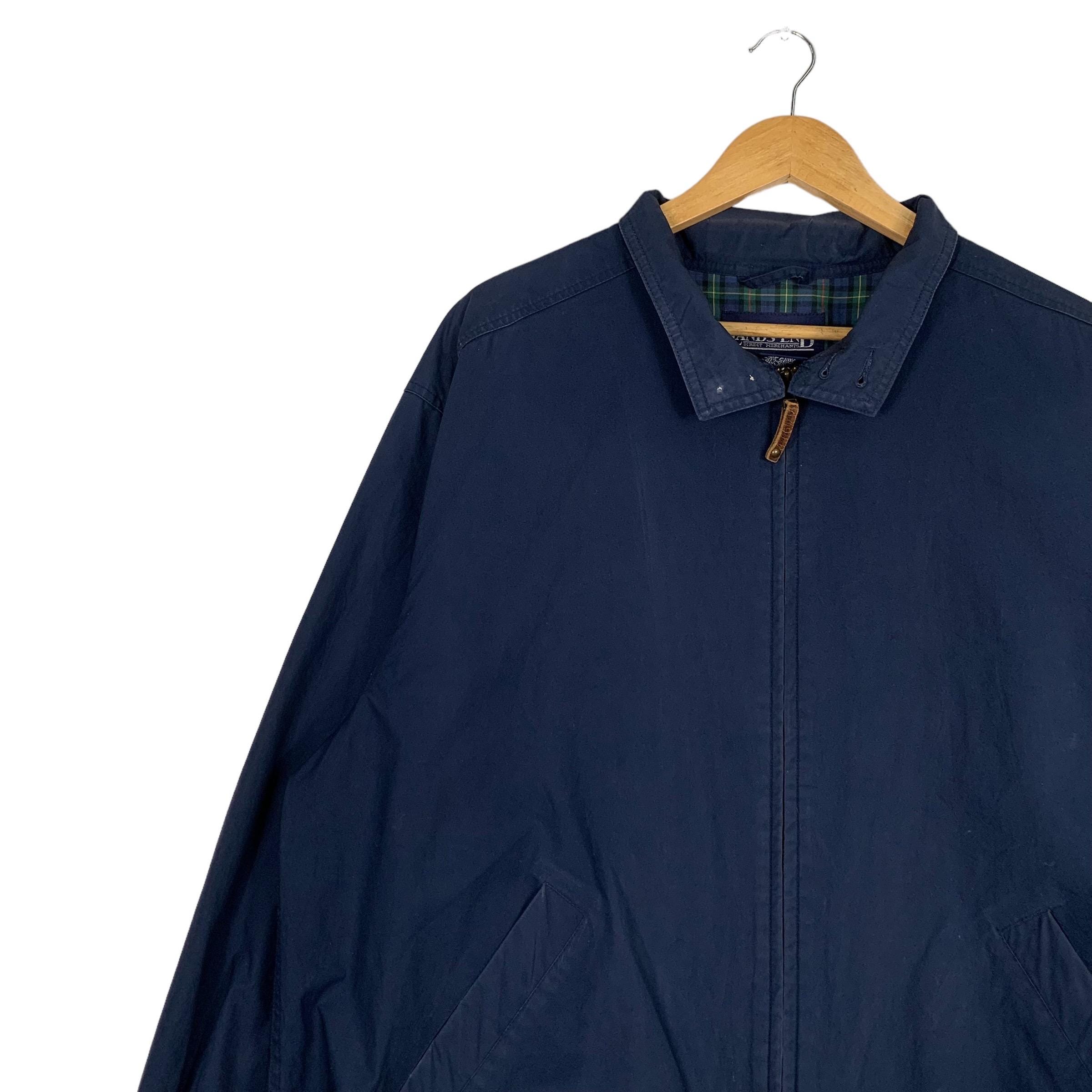 Vintage LANDS' END Blue Harrington Jacket Men's Size L