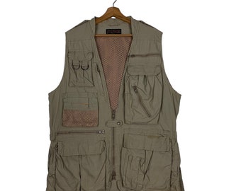 Vintage JANSPORT Utility Vest Size L Multipocket Vest Tactical vest outdoor vest hiking vest fishing vest worker vest tracey vest #0878-C39