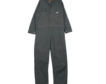 Vtg 40s 50s Hercules Nation-alls Green Herringbone Denim Workwear