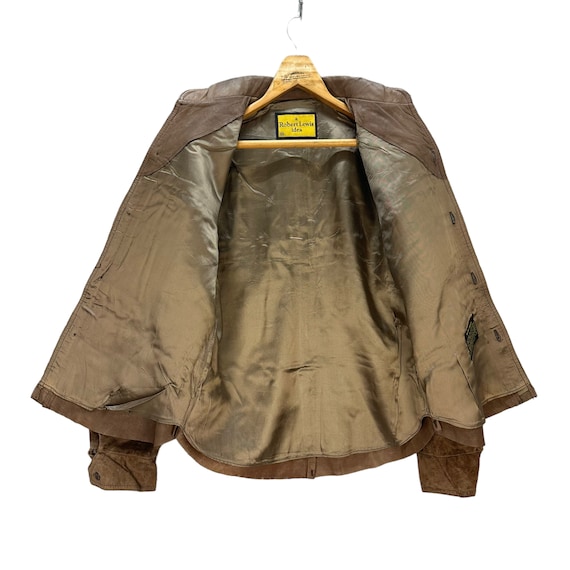 Vintage a ROBERT LEWIS idea Suede Leather Button … - image 6