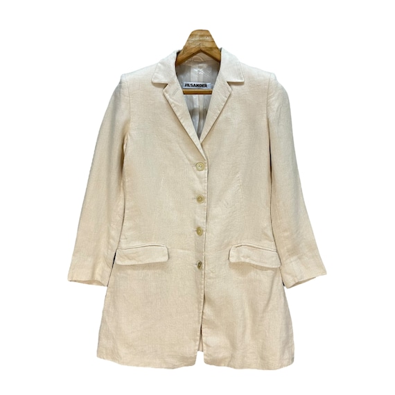 Vintage JIL SANDER Made in Germany Linen Coat Jacket Size 36 Raf
