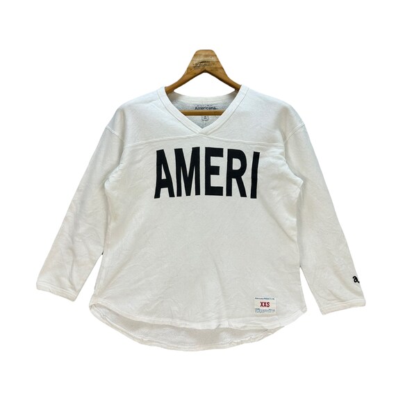 Vintage AMERI Big Logo V Neck Sweater AMERICANA T… - image 1