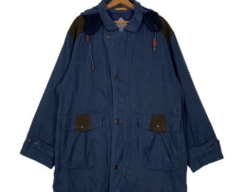 Vintage LANCEL PARIS Four Pocket Jacket Size L Hybrid Jacket Workers Work Jacket Chore Jacket Designer Jacket #0029-C2