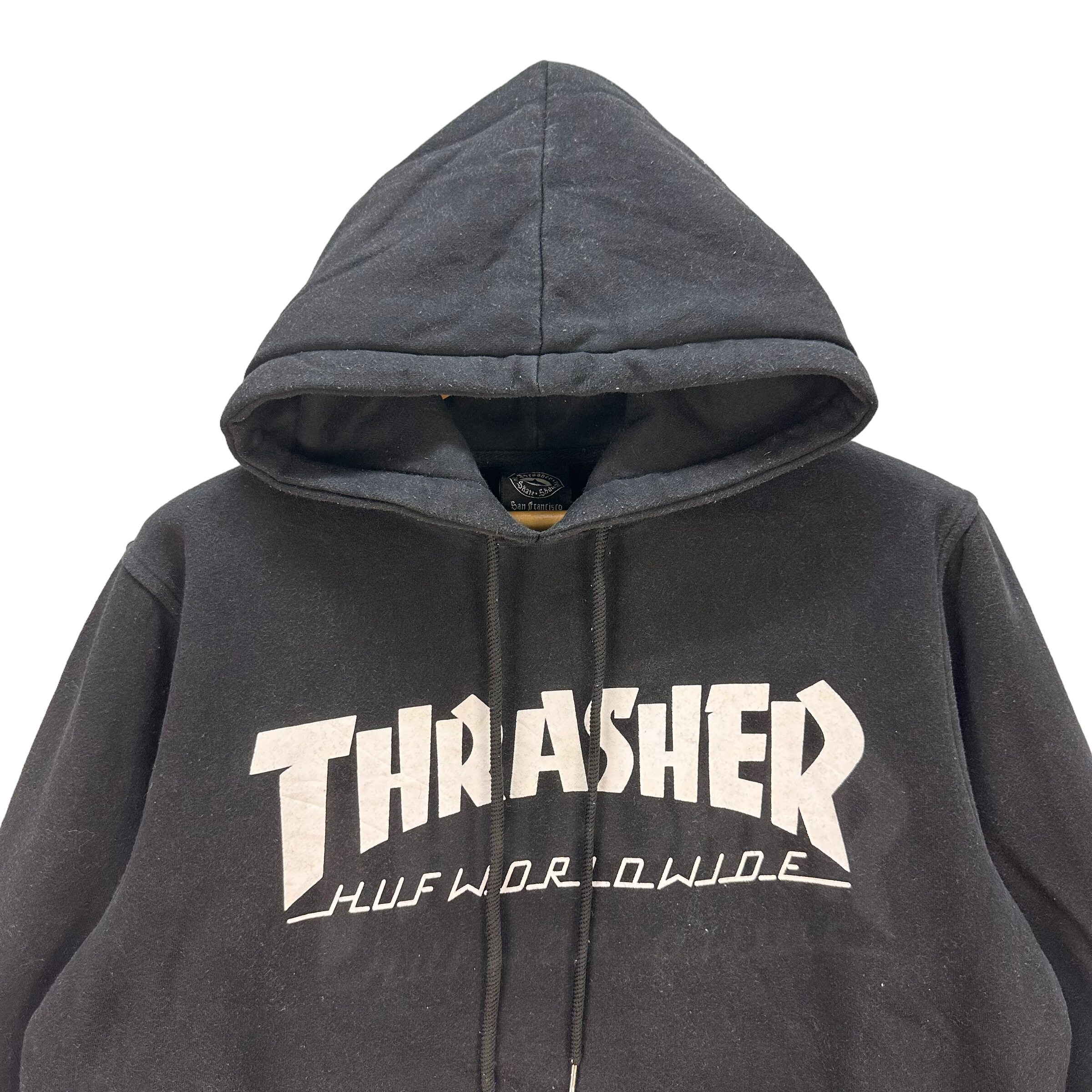HUF THRASHER コラボ プルオーバーパーカー S ハフ スラッシャー
