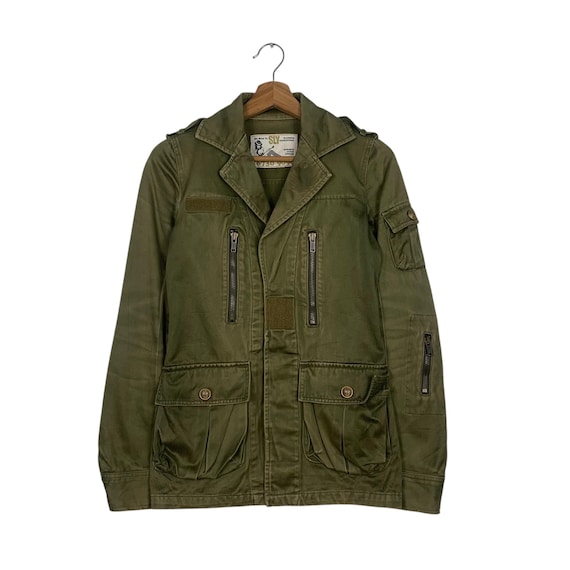 SLY MILITARY モッズコート オリーブグリーン　レディース Vintage SLY Military Olive Green Women's Chore Jacket Size XXS