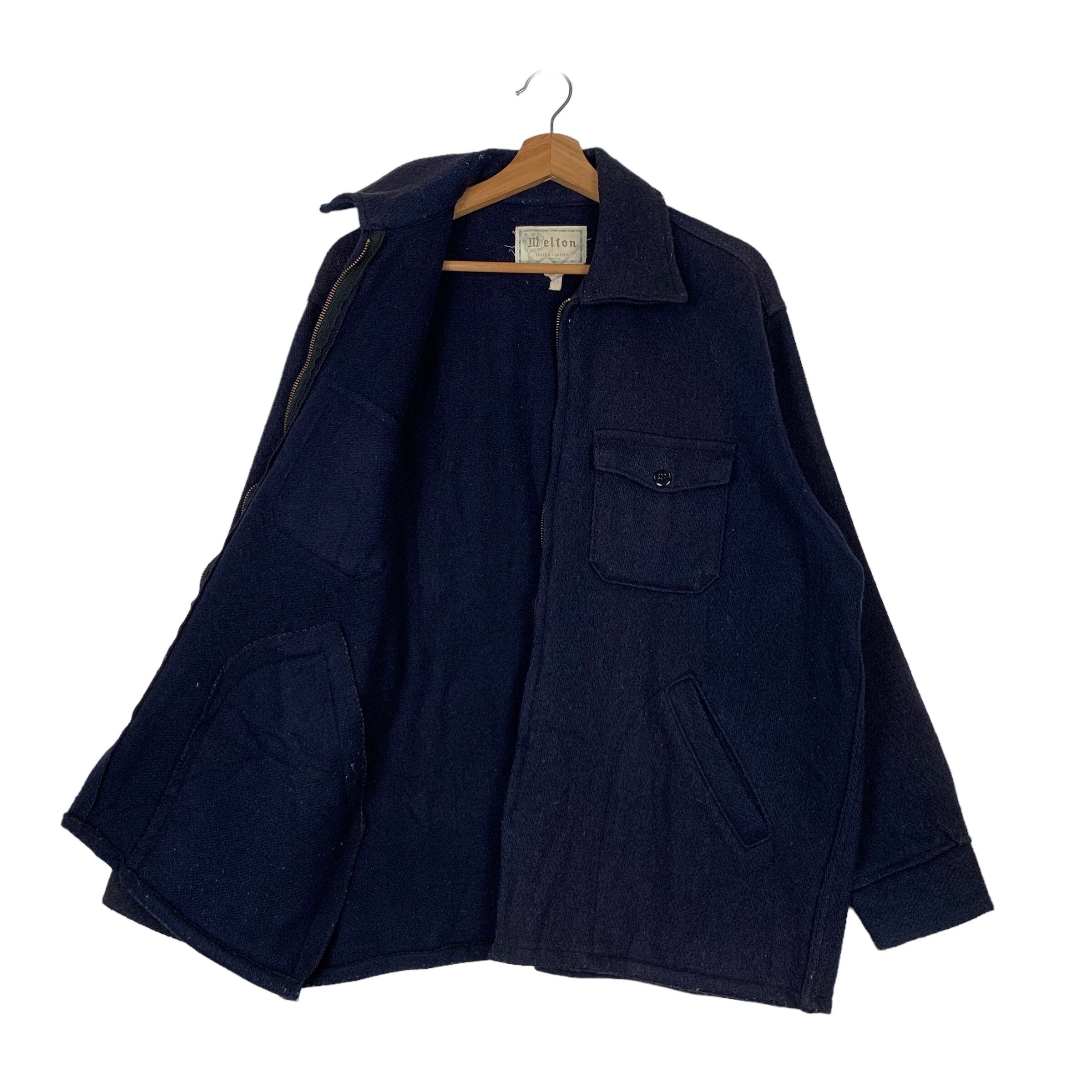 Vintage MELTON Made in USA Outer Wear Four Pocket Wool Jacket Size XL Work  Jacket Chore Jacket Workwear Casual Jacket 0256-C12 - Etsy