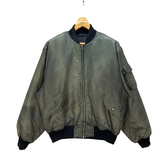 Vintage Japanesed Brand Trashed Distressed in Dark Green
