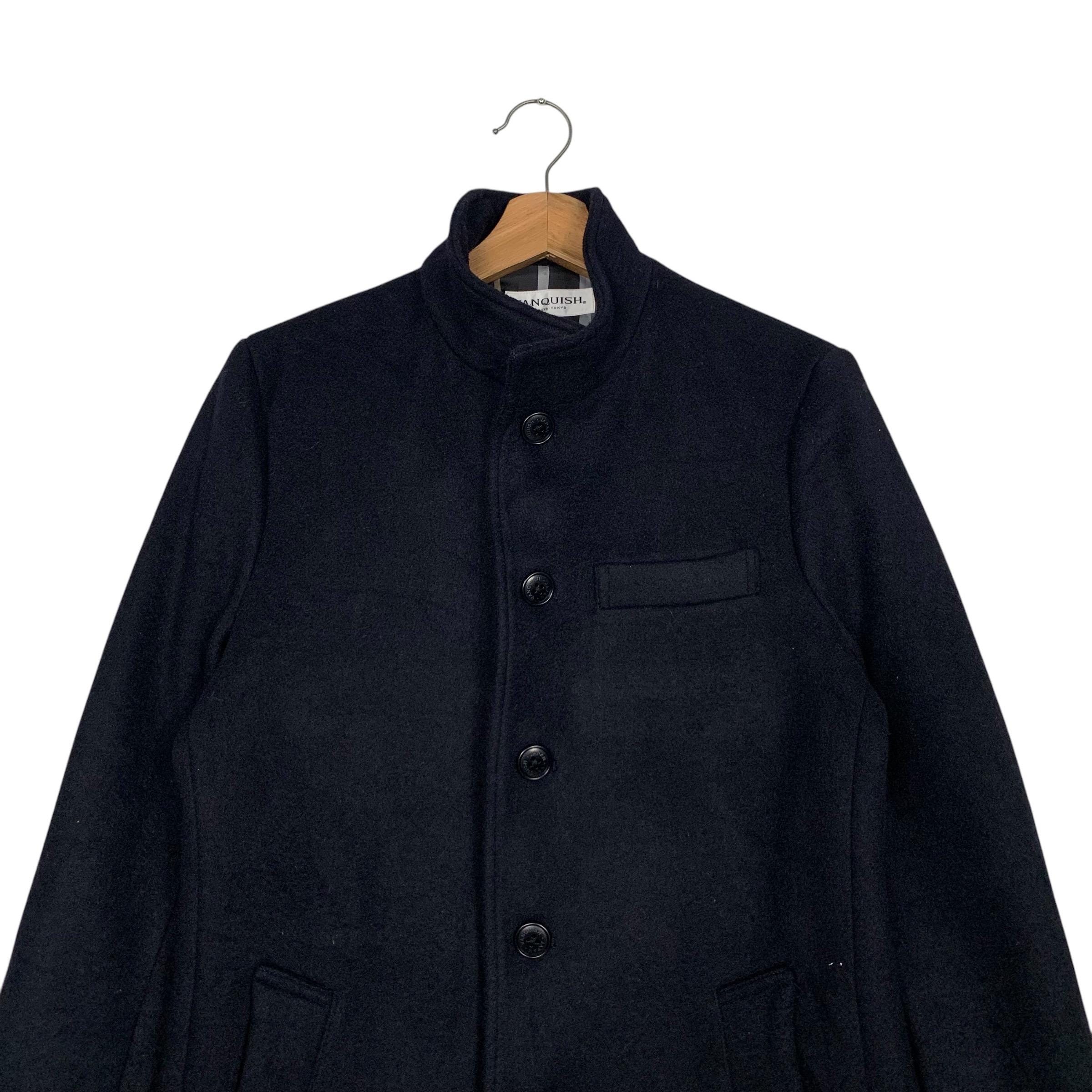 Vintage VANQUISH Tokyo Longline Wool Coat Stand up Collar Jacket