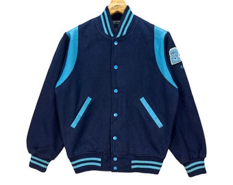 Vintage Japanesed Brand J. Brown by Fujimaru Co Ltd Tokyo Japan Made in Japan Wool Varsity Jacket Stadium Jumper #8316-003