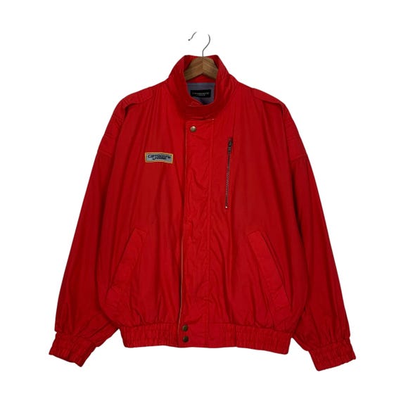 Vintage 90's CARROZZERIA PIONEER Big Logo Red Jacket Size M