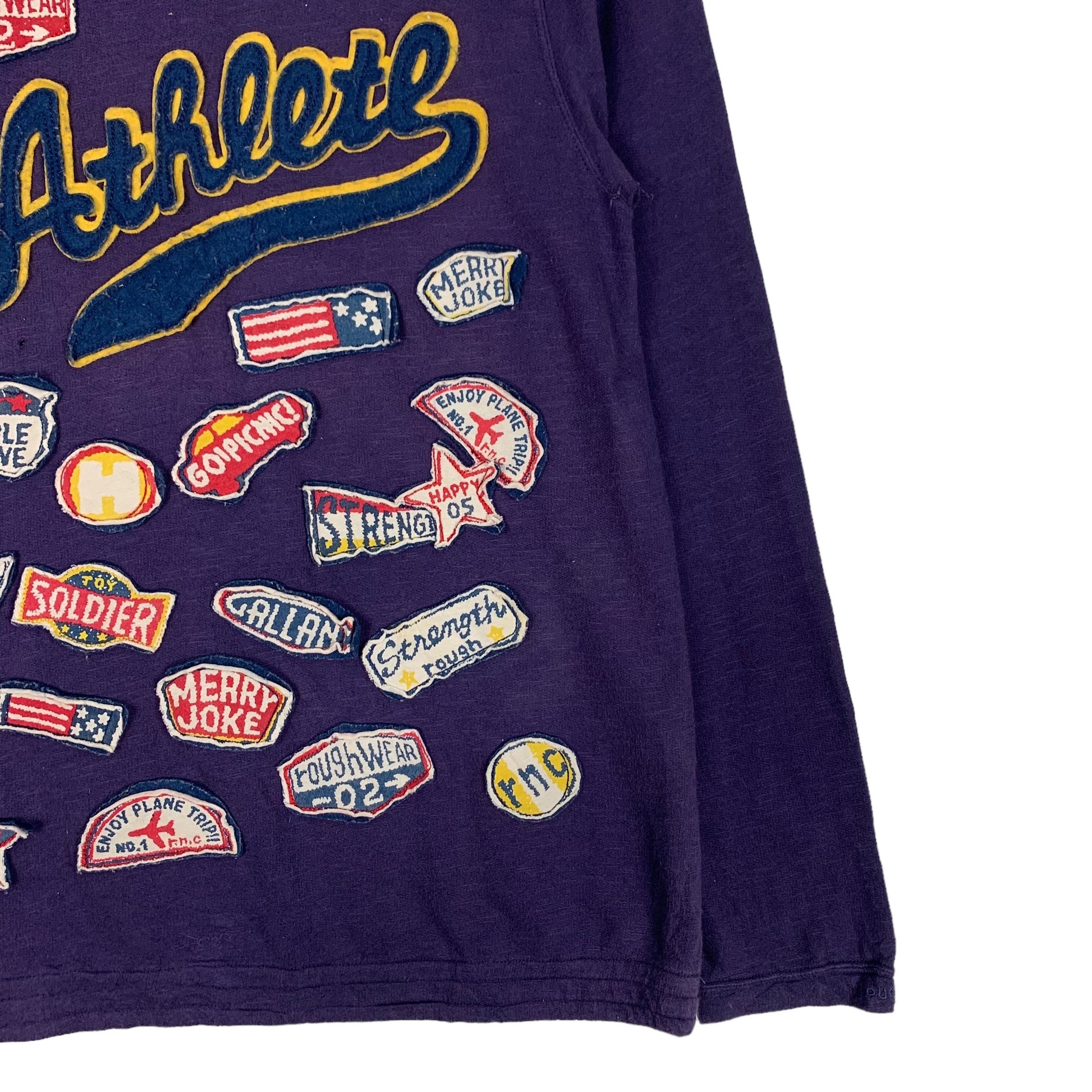 トップス UNION ORIGINAL RUSHEN SWEATER Vintage Union Made 96 ROUGH Athlete Patches Logo Pullover