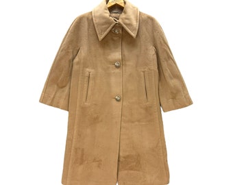 Vintage MAX MARA Made in Italy Wool & Cashmere Overcoat / Longcoat / Mohair Luxury Fashion Designer Winter Coat #8550-014