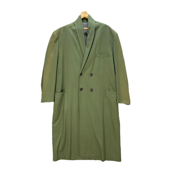 ジャケット・アウター Yohji Yamamoto 90s Super Long Coat Vintage 90's YOHJI YAMAMOTO Pour Homme Wool Green Long Coat Jacket