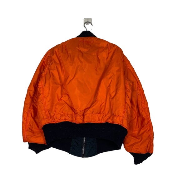 80s usa製 alpha ma-1 M reversible flight Alpha Industries MA-1 Red Nylon Reversible Bomber Flight