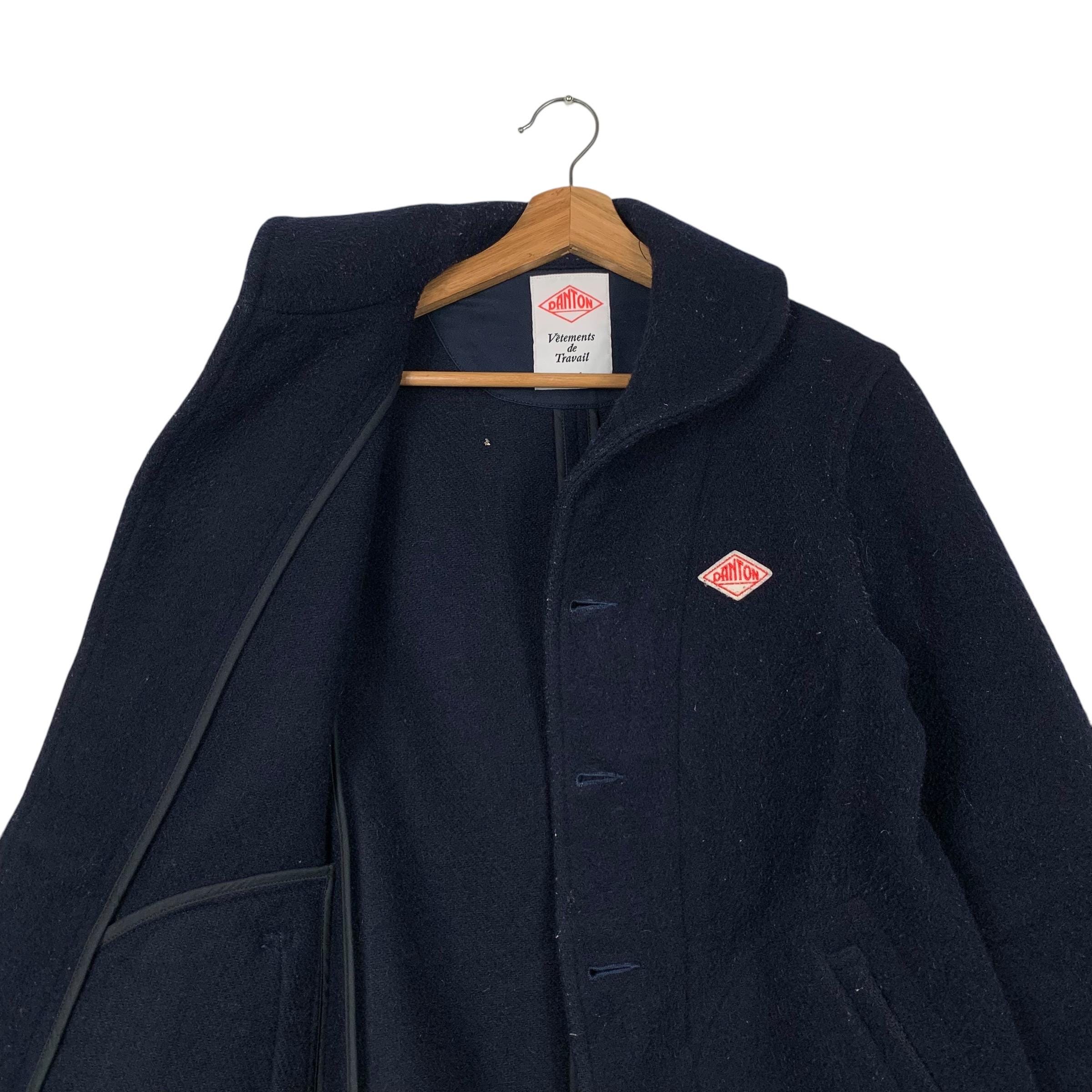 DANTON Vêtements de Travail ネイビー 40 Vintage DANTON Vetements De Travail Wool Button Jacket Men's Size