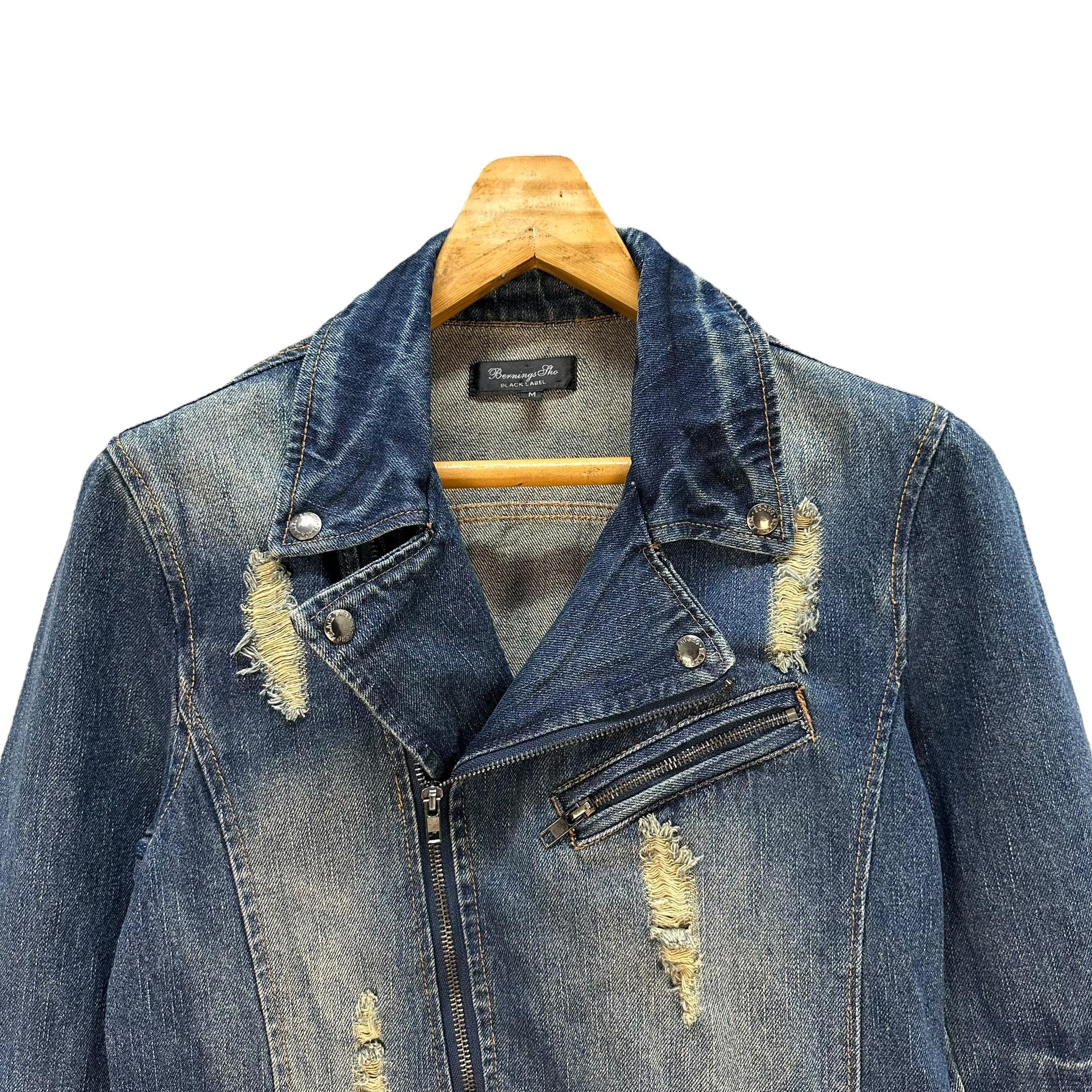 Vintage Japanese Brand Bernings Sho Black Label Double Collar 
