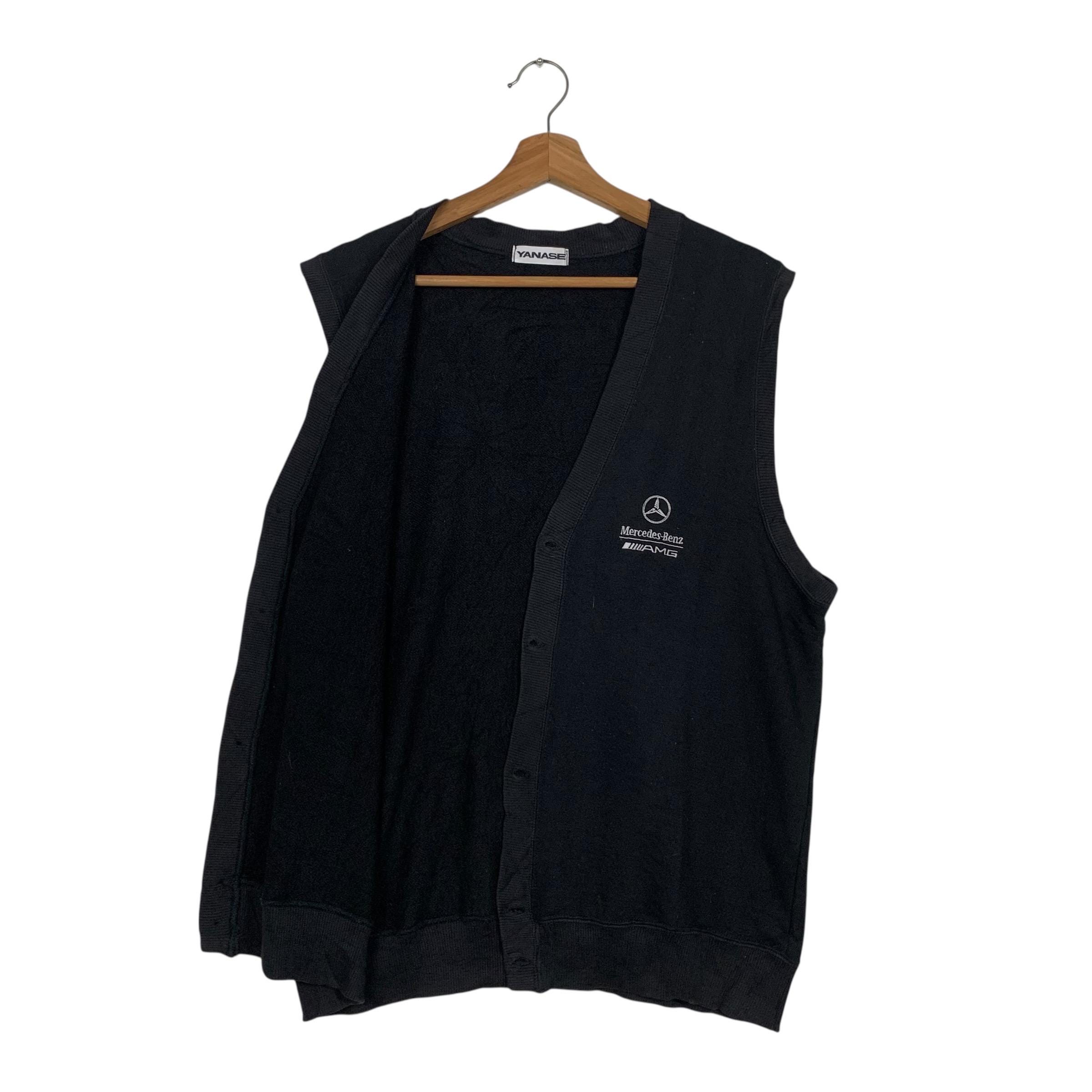 MERCEDES BENZ AMG Sleeveless Cardigan Button Vest Size M #3568