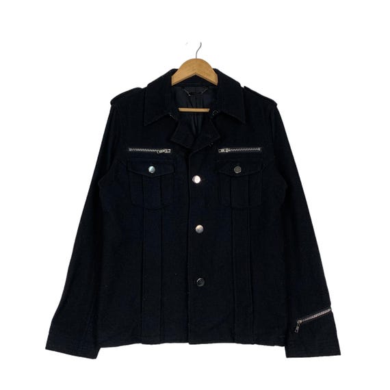 Japanese Brand MONKEY TIME United Arrows Black Wool Jacket