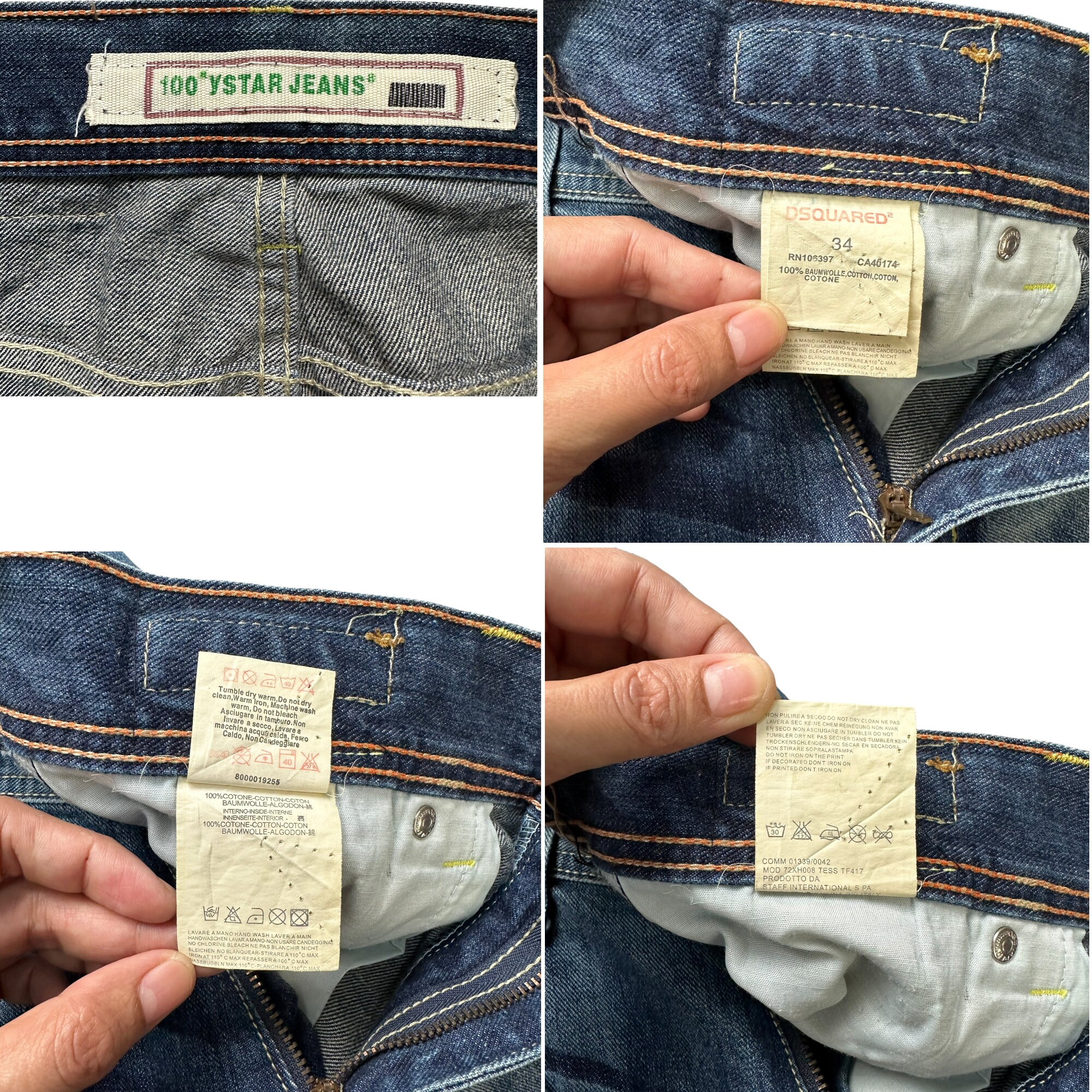 Vintage DC DC Dsquared2 100 Ystar Jeans Bamt Jean Fashion