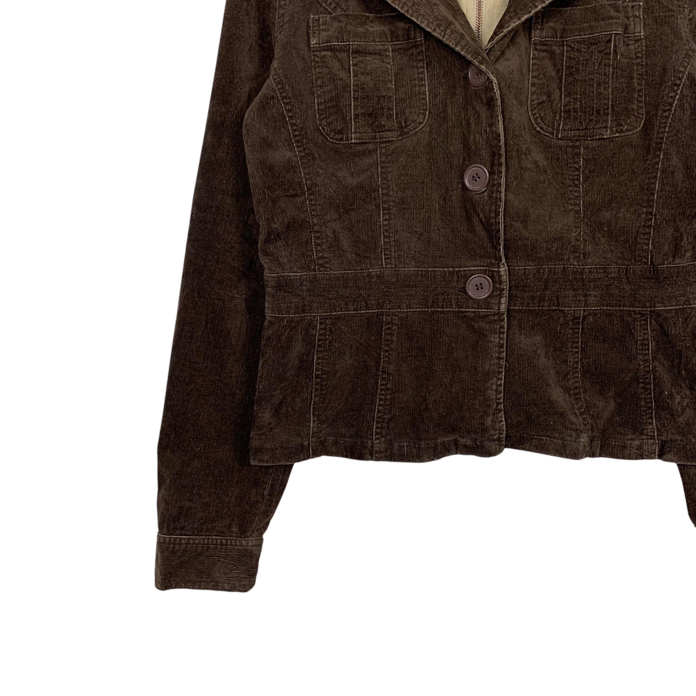 Vintage NORI Double Layer Hoodie Corduroy Jacket Women's Size XL