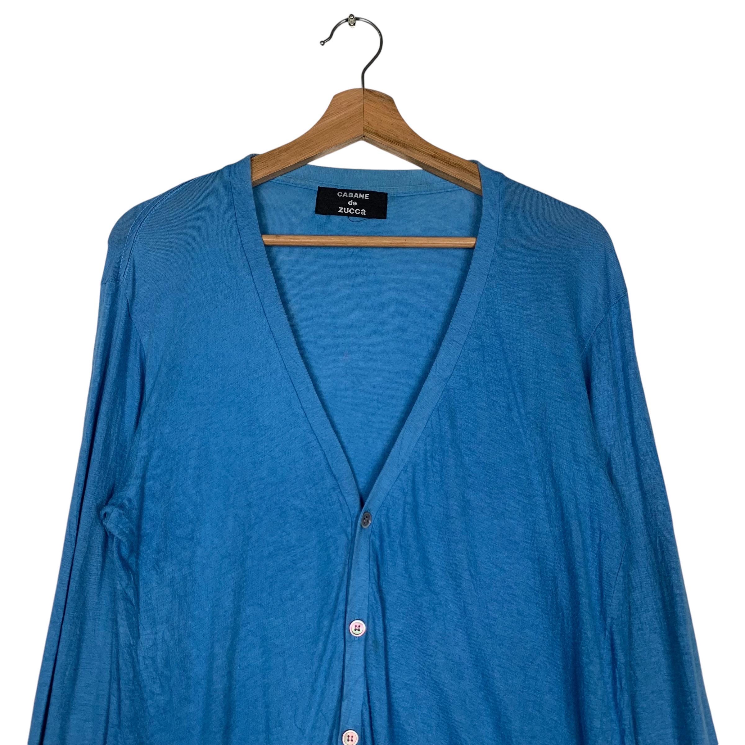 Vintage CABANE DE ZUCCA Made in Japan Blue Light Cardigan Sample 