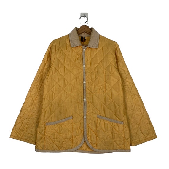Buy Vintage Lavenham Made in England Yellow Quilted Jacket Size US 