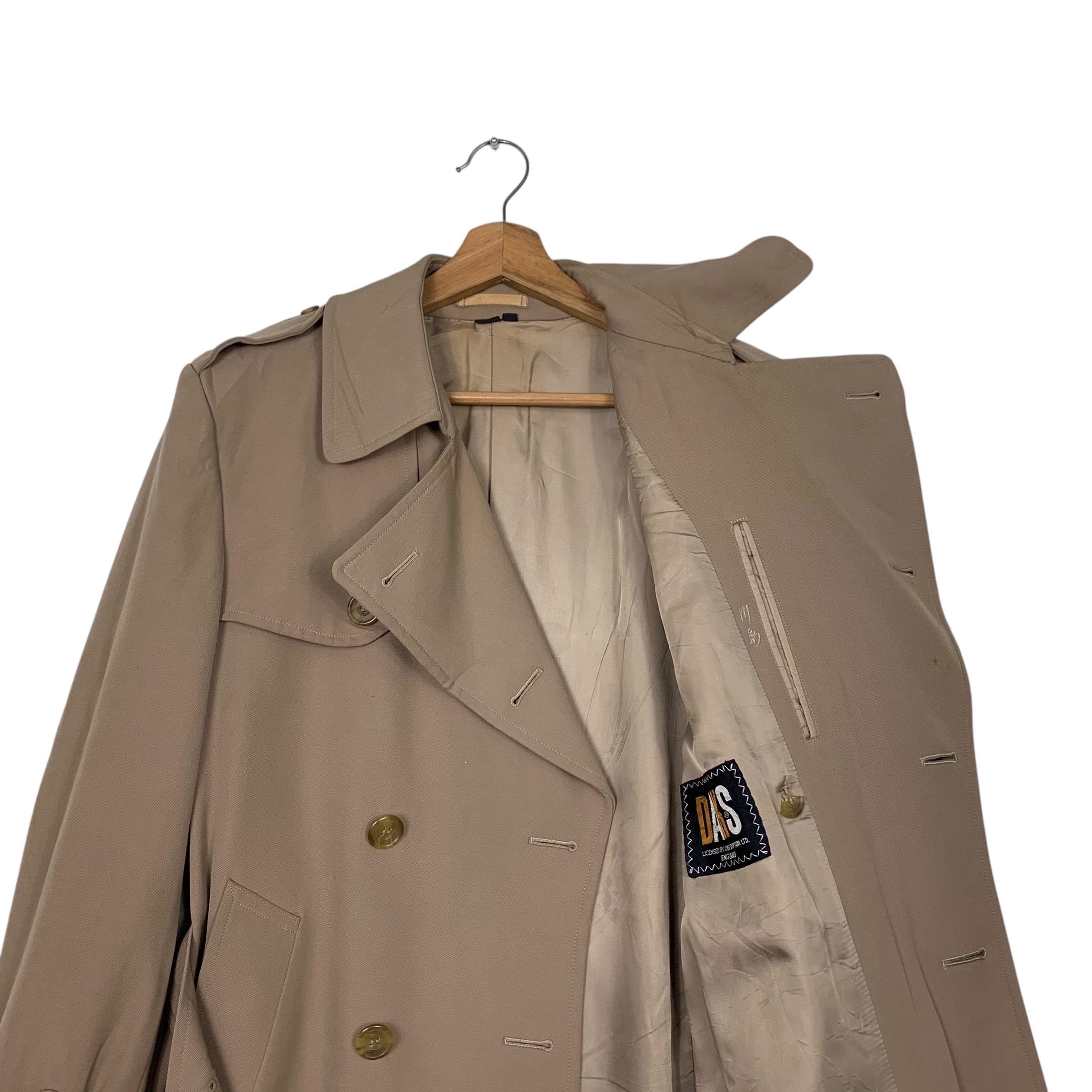 Vintage 90's DAKS Classic Style Double Breasted Trench Coat Size L