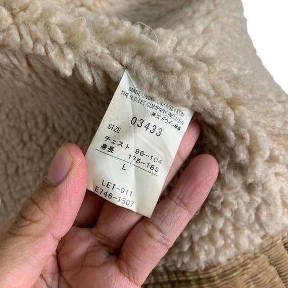 Vintage LEE Storm Rider Sanforized Corduroy Sherpa Jacket Size 40