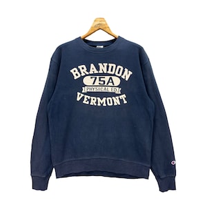 Sudadera vintage CHAMPION BRANDON VERMONT con el logo grande / Ropa deportiva Fútbol Rugby Ropa informal Hype Rares #8570-015