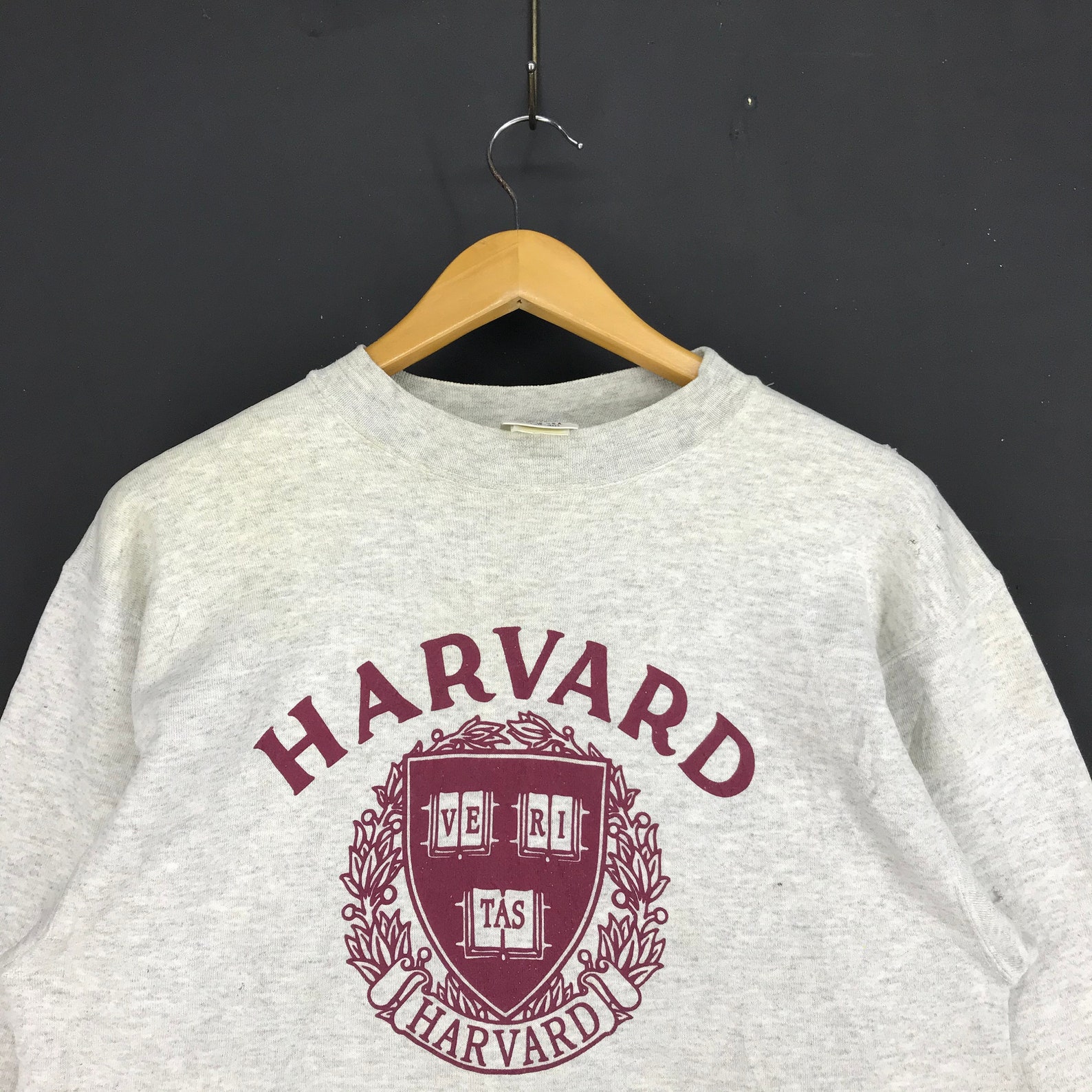 Vintage 90s Harvard University Veritas Made in USA Big Logo | Etsy