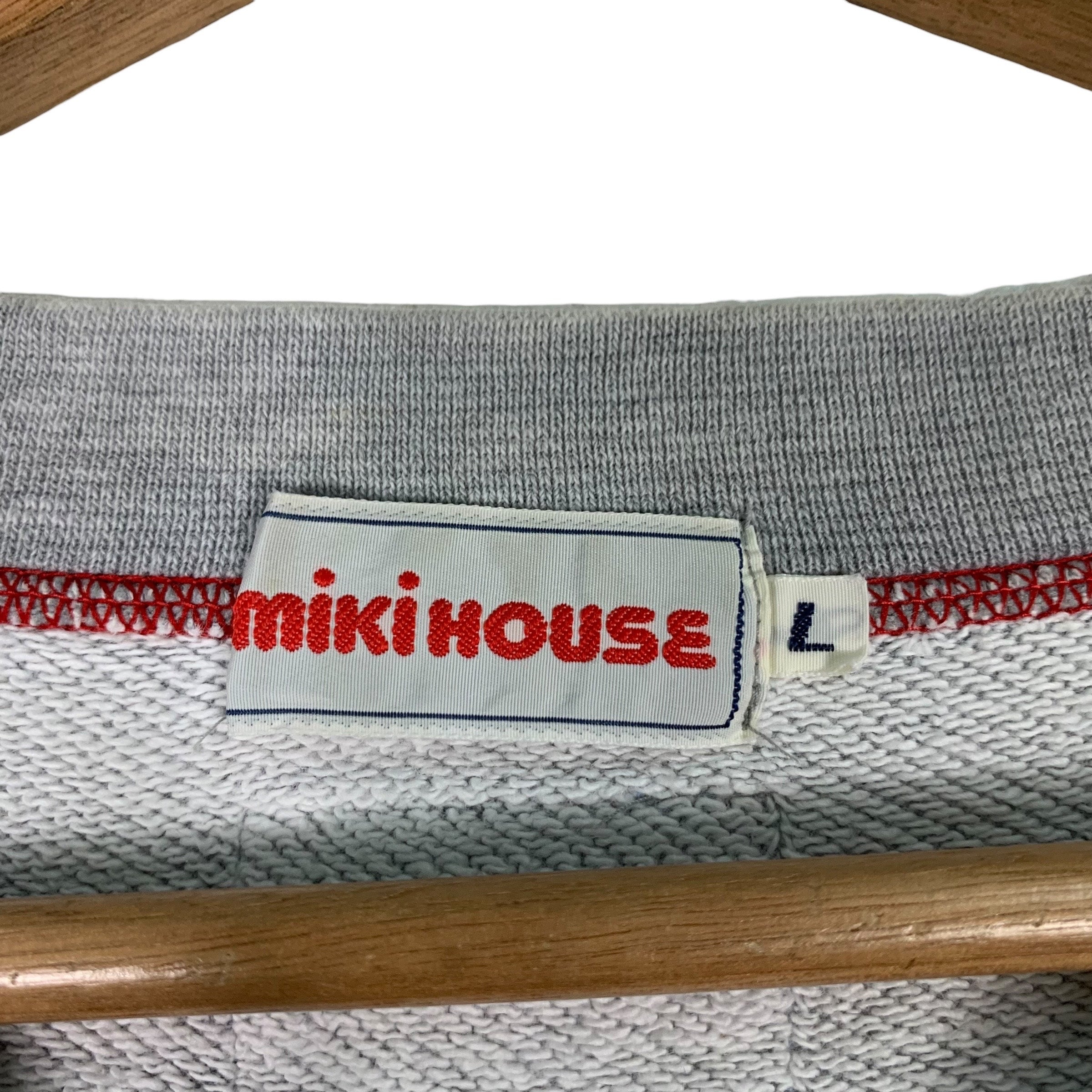 Buy Vintage 90's MIKIHOUSE Big Logo Pullover Sweater Sweatshirts