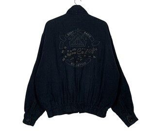 Giacca casual da lavoro vintage anni '90 SUPERIOR Made in Japan con ricamo e logo grande, taglia 46, marchio giapponese n. 2371-C106