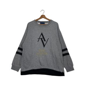 Vintage ANDRE VALENTINO Paris Embroidery Big Logo Sweatshirts Men&#39;s Size M #1738-C77