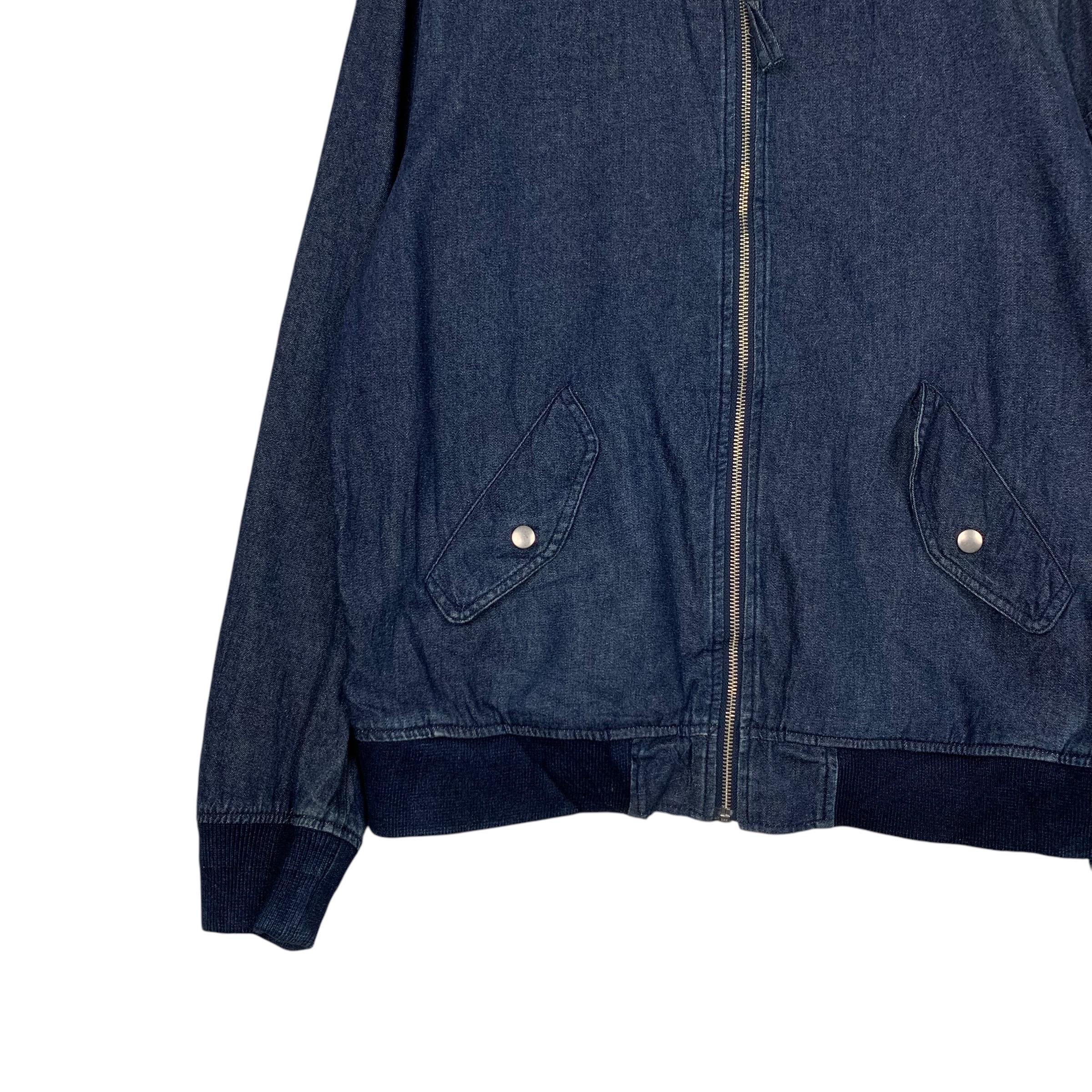 Japanese Brand BACK NUMBER Denim Bomber Jacket Men's Size L